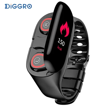 

Diggro M1 Smart Watch With Bluetooth Earphone Waterproof Sports Long Battery Life Standby Heart Rate Monitor Smart Watch Men