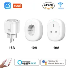 Smart WiFi Plug Adapter EU/UK Timing Function Remote Voice Control Wireless Socket Outlet with Amazon Alexa Google Home Tuya uk wifi smart plug smart home power socket for amazon alexa google home app remote control electric appliances schedule function