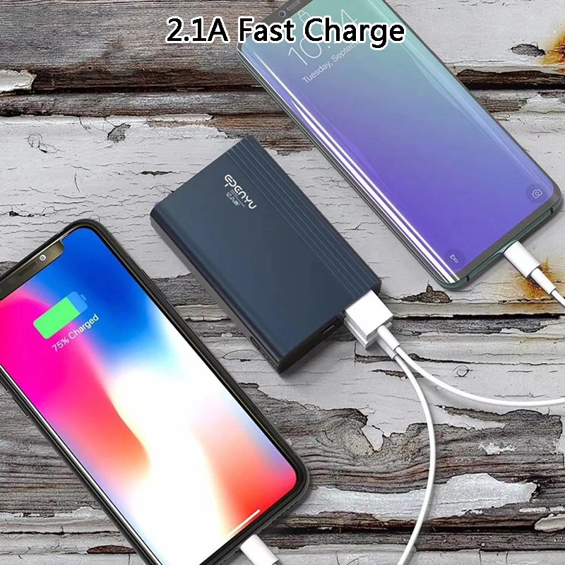 Band New 10000 mAh power Bank 2.1A светодиодный индикатор быстрой зарядки портативный зарядный внешний аккумулятор для Xiaomi Iphone