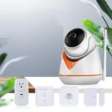 Охранная сигнализация 1080P WiFi ip-камера датчик двери умная розетка детектор дыма газа дверной звонок PIR умный дом система безопасности