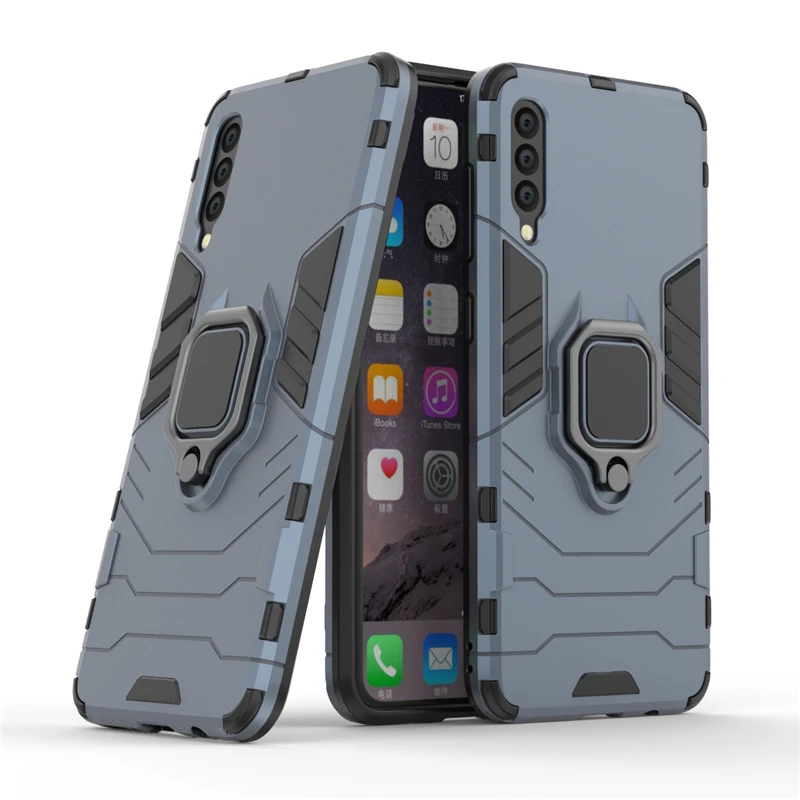 

Phone Shell For Samsung Galaxy A30S A50S A50 Hard Protection Sleeve With Finger Ring Adsorption Kickstand Back Cover Fitted Case