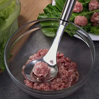 

Non-Stick Creative Meatball Maker Spoon Meat Baller With Elliptical Leakage Hole Meat Ball Mold Kitchen Utensil Gadget Meat Tool
