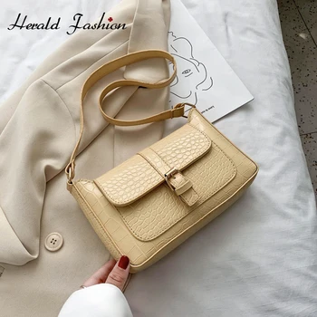 

Alligator Pattern Retro PU Leather Crossbody Bags for Women 2020 Small Shoulder Messenger Bag Lady Phone Handbags Casual Purses