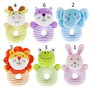 

Baby Soft Rattle Infant Toys Handbell Cute Elephant Cartoon Animal Boy Girl Bell Hand Child Baby Plush Toys Gifts
