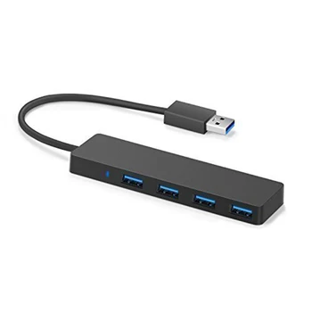 

4-Port USB 3.0 Ultra Slim Data Hub for Macbook, Mac Pro/mini, iMac, Surface Pro, XPS, Notebook PC, USB Flash Drives, Mobile HDD,