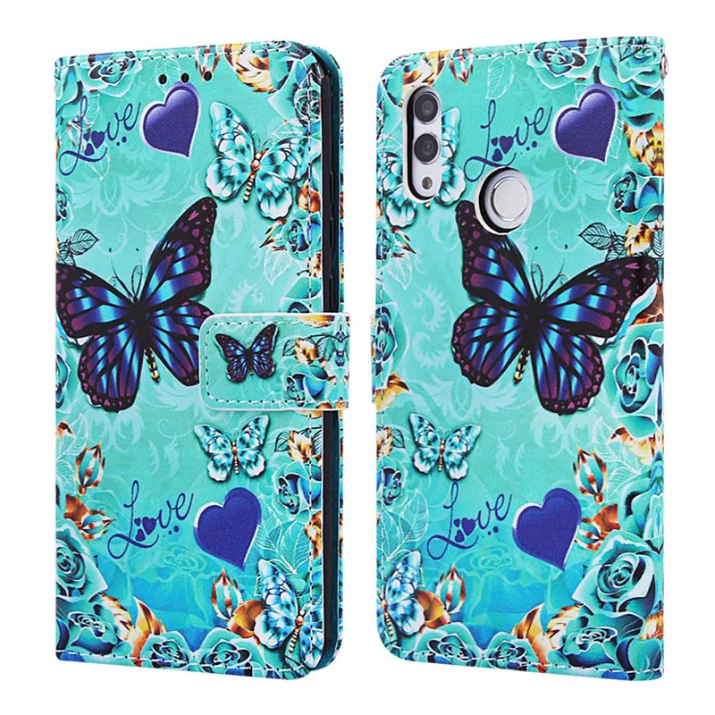 honor 10 lite case for Huawei Honor 10 Lite Cover Luxury Animal Painted Wallet Leather Flip Cases sFor Huawei Honor10 Lite Coque