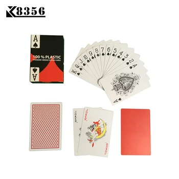 

K8356 New HOT Baccarat Texas Hold'em PVC Plastic Playing Cards Waterproof Frosting Poker Card Board Bridge Game 2.28*3.46 inch