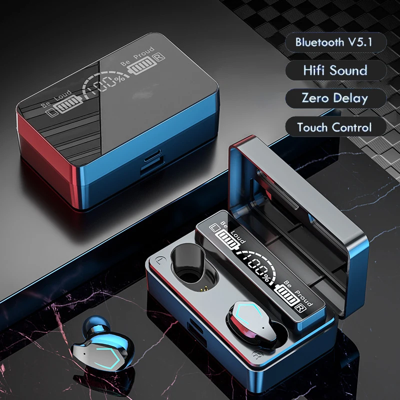 TWS Bluetooth 5.1 Earphones Wireless Headphone 9D Stereo Sports Waterproof Earbuds Headsets With Microphone Type-c Charging Box