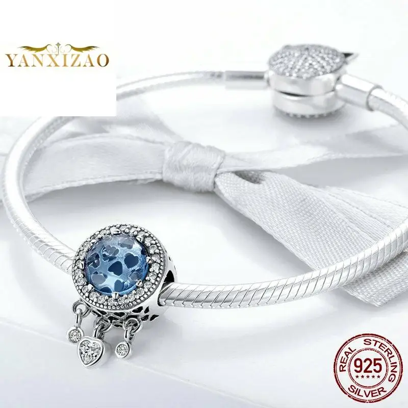 Яркое сердце, сделай сам, серебро 925 пробы, оригинальная бусина для изготовления ювелирных изделий, подходит для шарма, Пандора, браслет