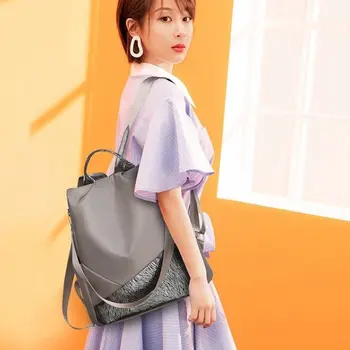 

Women's Bags New Korean Fashion Shoulder Bags Patchwork Backpack Large Capacity Multifunctional Theft Prevention Student