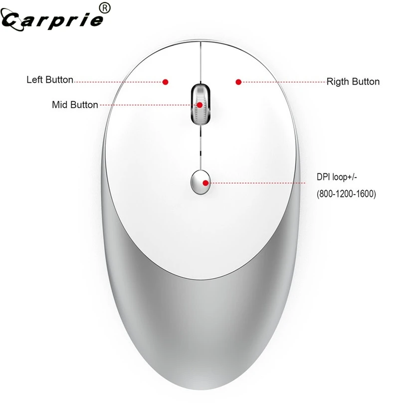 CARPRIE Bluetooth 3,0+ BT5.0 2,4G беспроводная мышь 1600 dpi три режима бесшумные Игровые Мыши с USB Приемником Для ПК ноутбука 9 Nov