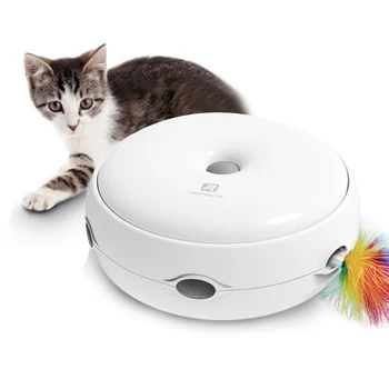 

Cat Toy Electric Smart Teasing Cat Stick Crazy Game Spinning Turntable Cat Catching Mouse Donut Automatic Turntable Cat Toy