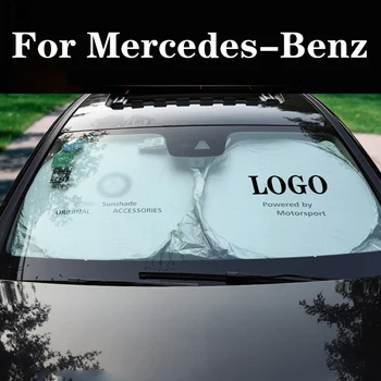 

For Mercedes Benz AMG A B C CL CLA E GL GLA GLC GLE GLS M W203 W204 W205 W212 Front Window Windshield Car Sunshade UV Protect
