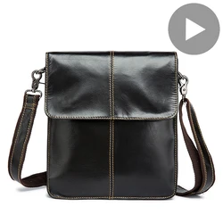 Genuine Leather Messenger Shoulder Women Men Bag Crossbody Cross Briefcase Office Business Work For Handbag Male Tablet Document