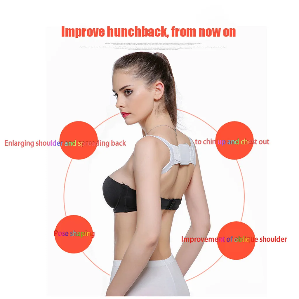 gold waist belt Stylish Bar New Brace Support Elastic Force Belt Back Posture Corrector Clavicle Spine Back Shoulder Lumbar Posture Correction cute belts