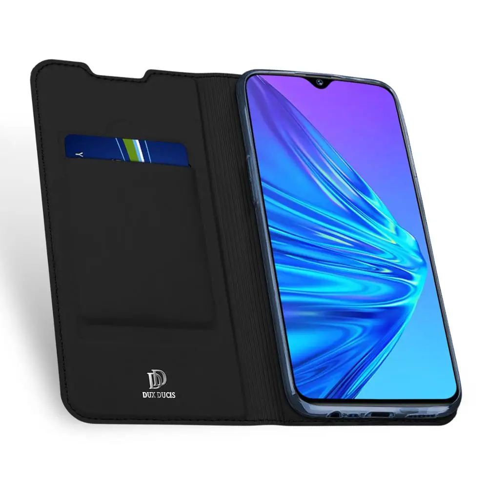 Для OPPO Realme 5 Realme5 чехол Роскошный кожаный флип на магните для Чехол подставка