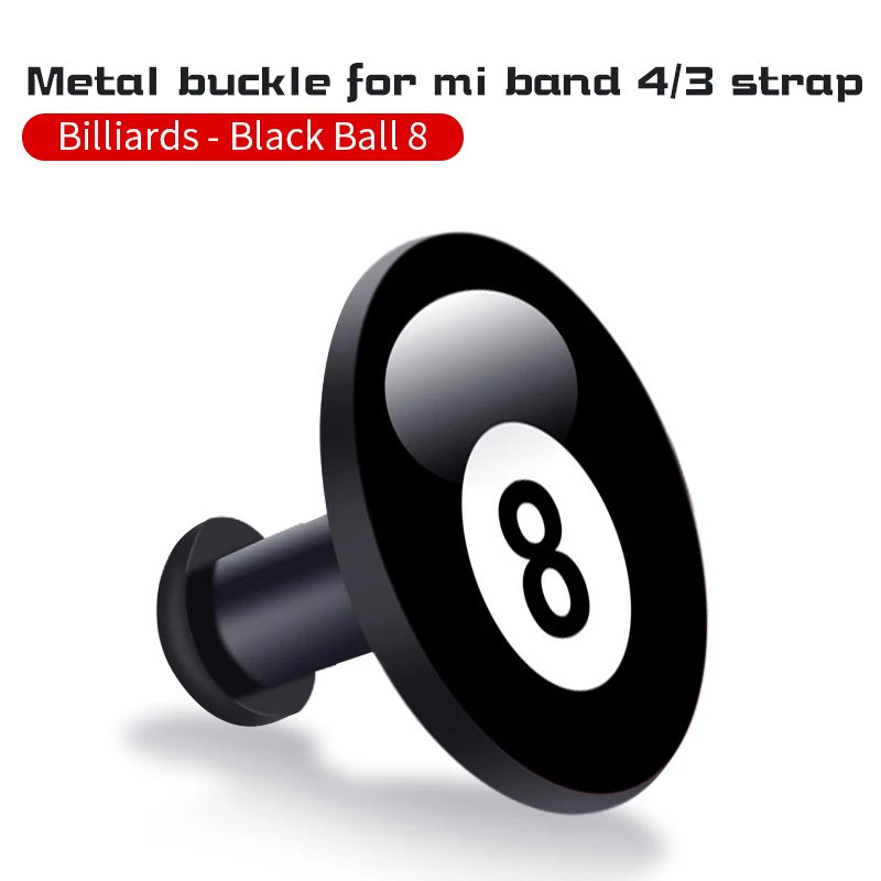 Black ball 8 Ремешок для xiaomi mi band 3/4 силиконовый ремешок mi band 4 NFC Аксессуары спортивный ремешок для mi band 3 браслет сменный ремешок - Цвет: Black ball 8