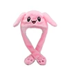 2021 New Plush Moving Husky Ear Hat Cartoon Animal Panda Funny Ears Pinching Ear to Move Vertically Plush Toys Cute Caps 4