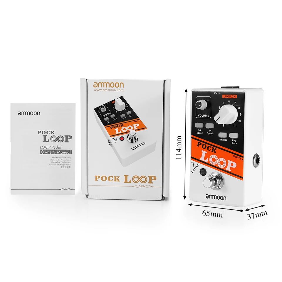 Ammoon pock looper-エフェクトペダル,ギターアクセサリー,11回