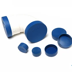 Bouchon de tube rond bleu en plastique, 2 pièces, couvercle d'extrémité de tube rond bleu pour cylindre, trou d'écrou de vis, valve, capuchons anti poussière, coussinets de protection de jambe de meubles 