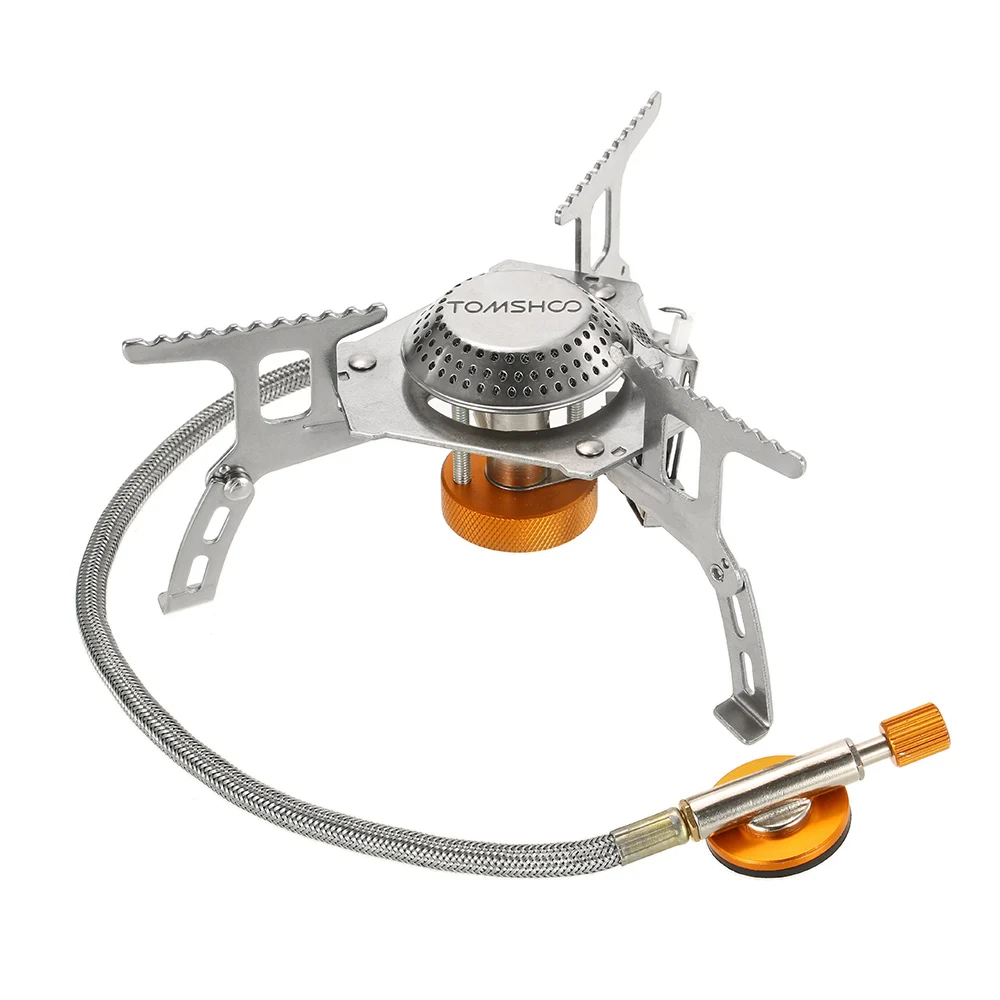 

New Foldable Gas Stove Outdoor Camping Stove Burners + 9 Plate Wind Screen Windshield + Gas Cartridge Stove Adapter Cookware