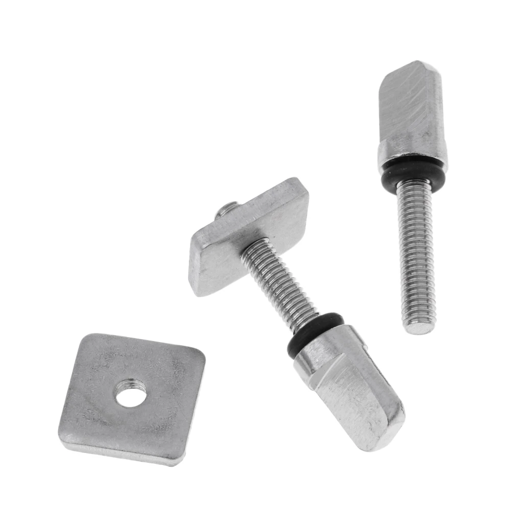 2 Sets Stainless Steel Fin Screw for Longboard SUP Board No Tool Required Water Sports Surfing