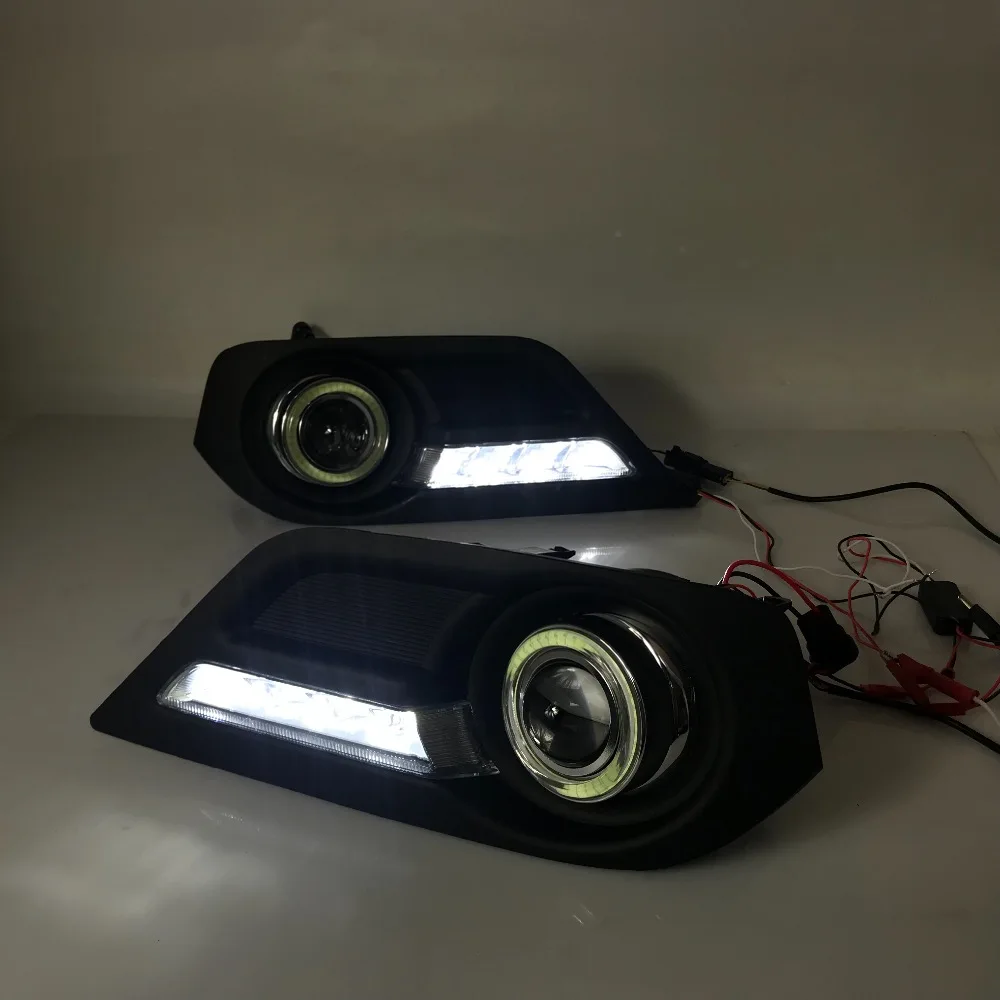 Противотуманная фара Osmrk, светильник дальнего света в сборе для Isuzu mu-x cob angel eye, светодиодные дневные ходовые огни, указатели поворота
