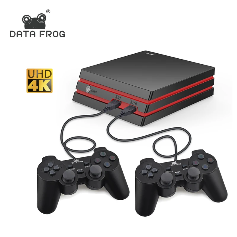 Tanie Żaba danych Retro gra wideo konsola wsparcie hdmi TV Out zbudowany w 600 klasyczne gry podwójne graczy dla MAME gry