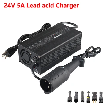 

180W 24V 5A Lead-acid Battery Charger For 24V EzGo RXV Golf Cart Club Car Circle Plug Crowfoot Socket Ez Go TXT Ez-Go Charger