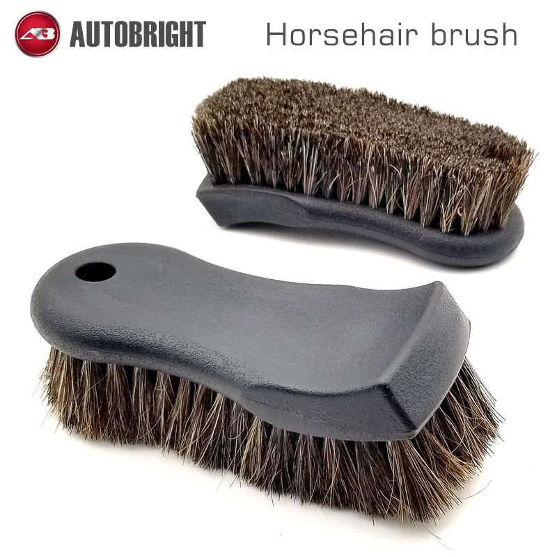 Horse Hair Cleaning Brush Big Size Car Interior Leather Tire Shoes Bag  Sofacleaning Tool Bristle Polishing Soft Brush - AliExpress