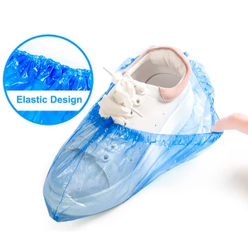 

100/300pcs Disposable Plastic Shoe Covers Boot Non-Slip Protective Covers Household Hotel Hospital Transparent Shoe Cover Sets