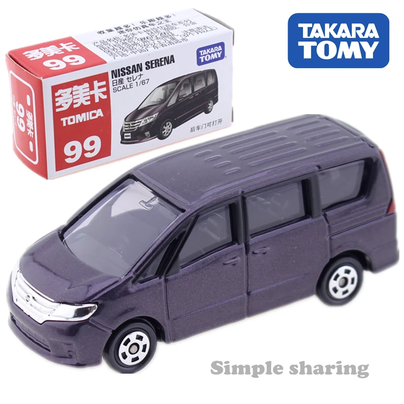 Takara Tomy TOMICA № 99 NISSAN SERENA пресс-форм Mpv Субару Outback Бизнес игрушечный автомобиль 1: 67