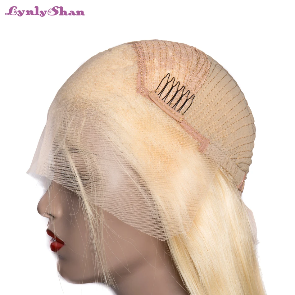 Парик из натуральных волос Lynlyshan 613 парик из кружева спереди Малайзия волнистые волосы 10-30 дюймов волосы remy блонд 13*4 парики из кружева спереди