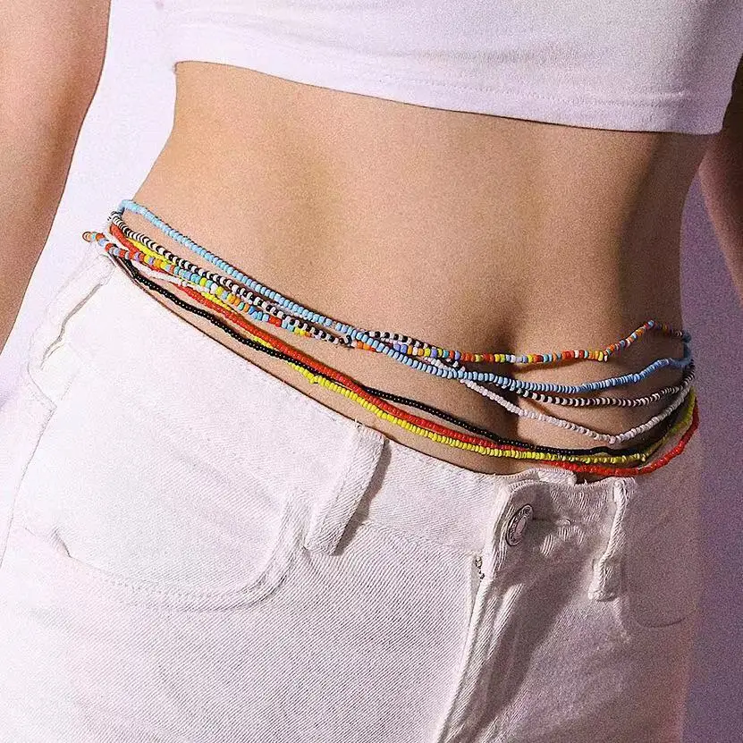

2019 Specially Designed Multi Color Chain Female Sexy Glamour Body Belly Button Chain Multi Color Optional Wholesale