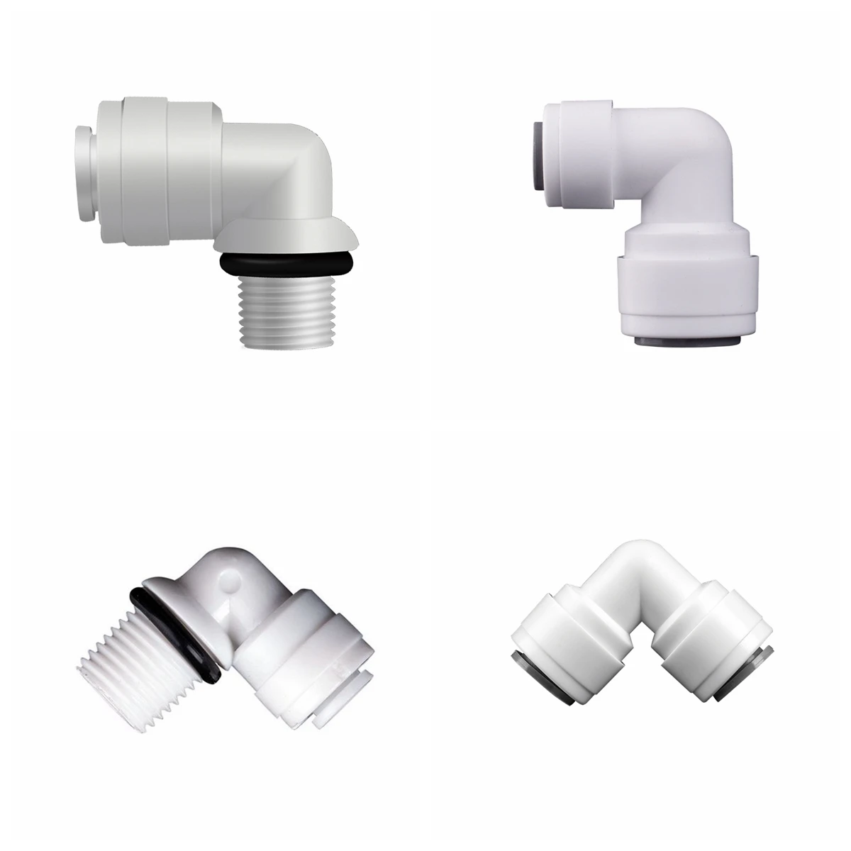 10Pcs Elbow RO Water Fitting 90 Degree Male Female Thread 1/4 3/8 POM Hose PE Pipe Connector Filter Reverse Osmosis Parts ro water tube connector ro water tube fitting water pipe fitting