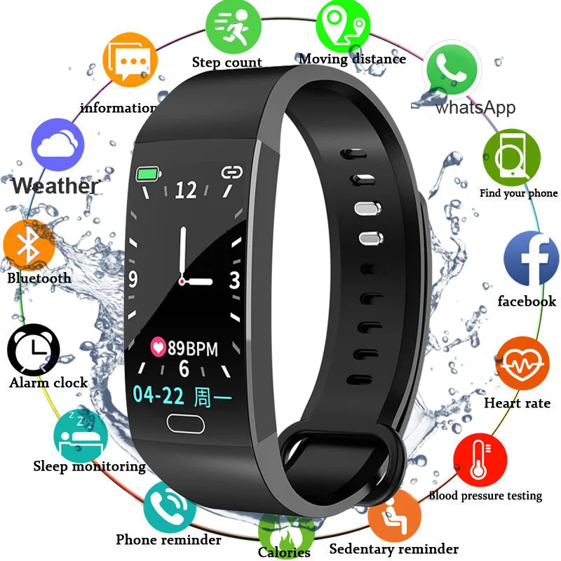  Smart Bracelet Blood Pressure Measurement Fitness Tracker Watch Waterproof Heart Rate Monitor Smart - 4000034298185