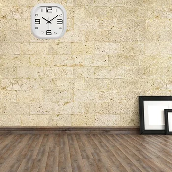 

12inch Plastic Square Wall Clock Simple Hanging Clocks Modern Decor for Living Room Bedroom Office