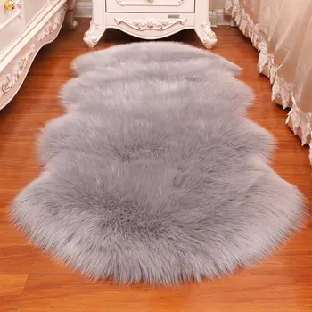 

Fur Faux Artificial Sheepskin Carpet Washable Seat Pad Fluffy Rugs Hairy Wool Soft Warm Carpets For Living Room