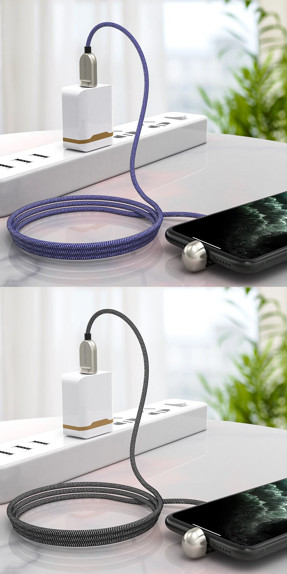 KEYSION, металлический нейлоновый кабель usb type-C, usb type-c, игровые кабели для Xiaomi, huawei, Oneplus, 3.1A, type-c, быстрый провод, кабель для samsung, LG