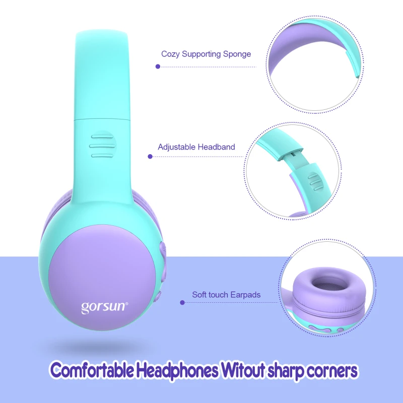 Bluetooth Headphone Wireless Headsets Cat Ear Headphone Music Earphone Kids Girls Christmas Gift Earphone