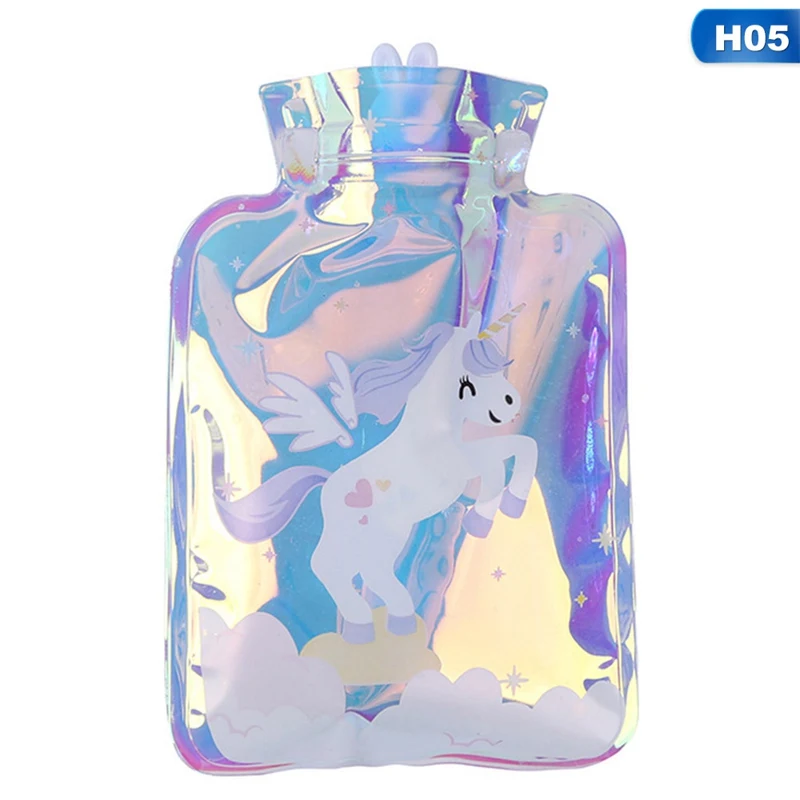New Laser Cartoon Hot Water Bottle Water Injection Portable Explosion-proof Hand Warmer