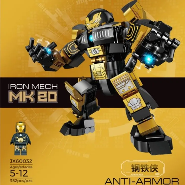 

2020 New Super Heroes Iron Man MK20 Hulkbuster War Machine Mech Armor Figures Building Blocks Bricks Kids Toys Gifts