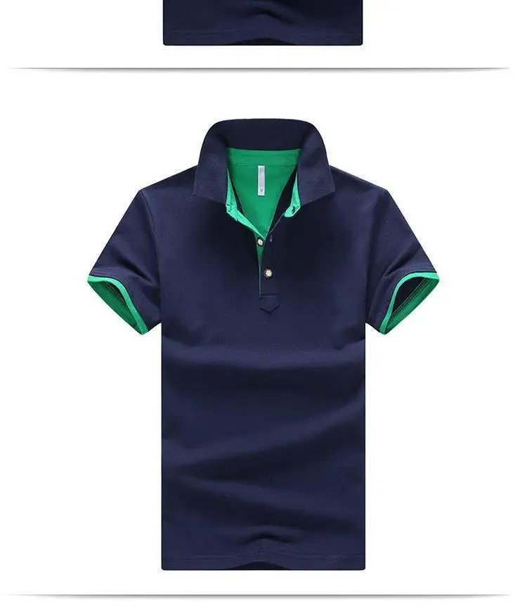 OLOEY новые модные однотонные мужские рубашки поло с отворотом воротник Slim Fit Топы Повседневные Классические мужские футболки поло рубашки S-5XL