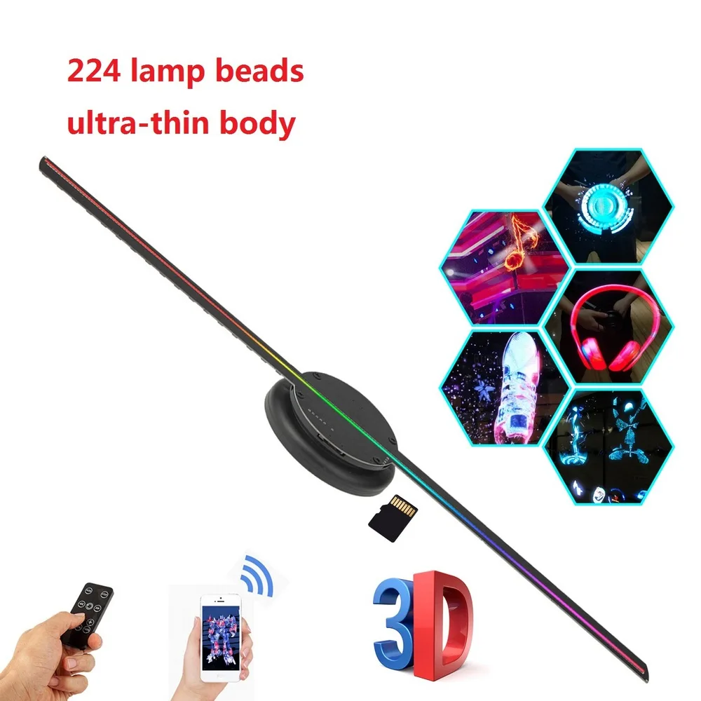 3d fa holograma projetor parede montado wifi led 04