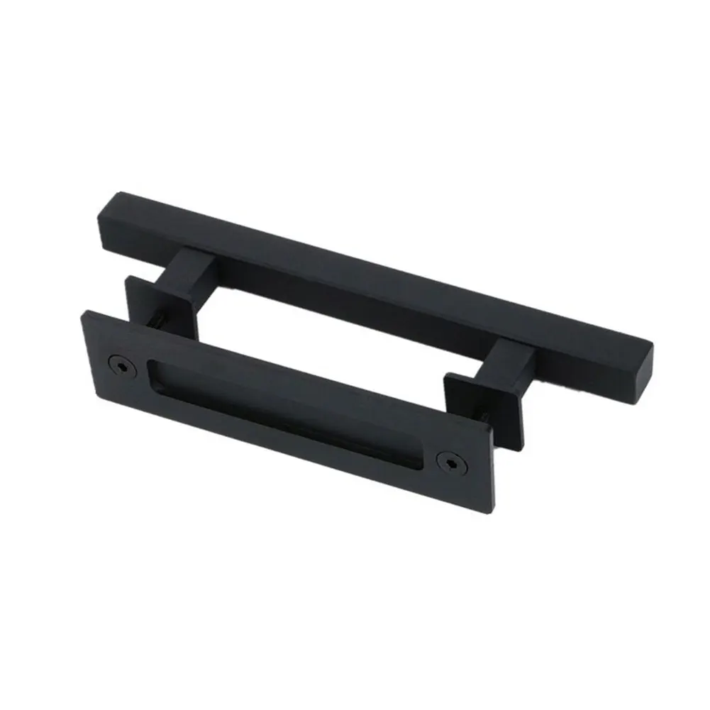 

Wear Resistant Heavy Duty Sliding Pull Easy Install Square Door Handle Set Gates Durable Hardware Stainless Steel Decorative