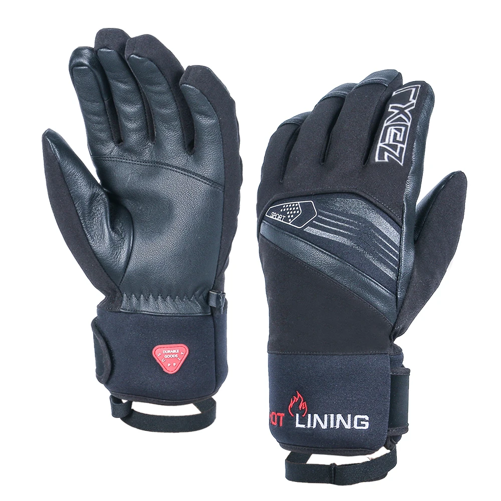 Ski-Gloves Thinsulate Snow-Snowmobile Motorcycle Warm Thouchscreen Winter Women Black