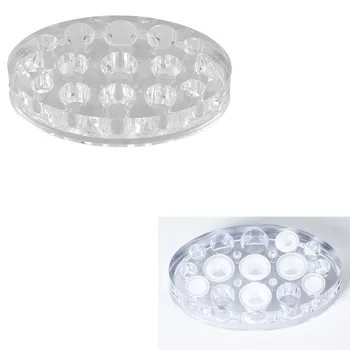 

15 Holes Transparent Tattoo Pigment Oval Cups Stand Holder Permanent Makeup Accessories Tattoo Ink Caps Storage Container