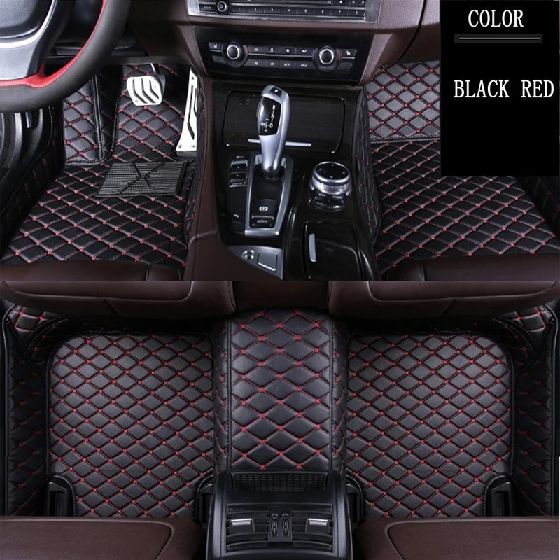 Автомобильные коврики для Range Rover Sport 2014-2020 кожаные на 5 мест декоративные детали