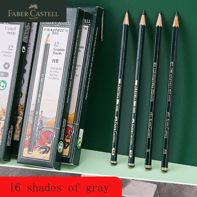 FABER CASTELL Professional Sketch Pencil 6pcs HB/B/2B/4B/6B/8B Wooden  Graphite Pencils Writing Drawing Pencils Stationery 9000 - AliExpress