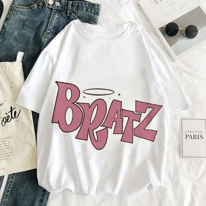 Tanio Bratz Doll wydruk graficzny T-shirt kobiety Harajuku estetyczne białe sklep